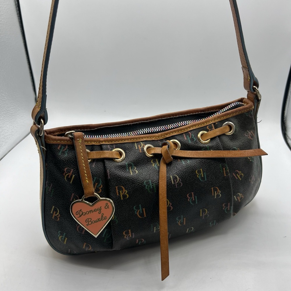Dooney Bourke Rainbow Coated Signature Shoulder Bag Vintage